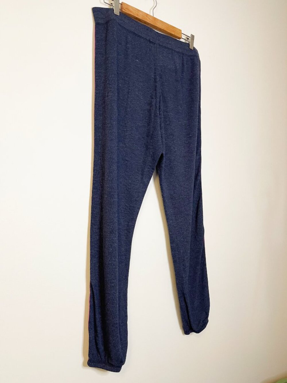 PJ Salvage Rainbow Stripe Jogger Lounge Pants Navy Blue Women's Large - Picture 6 of 6